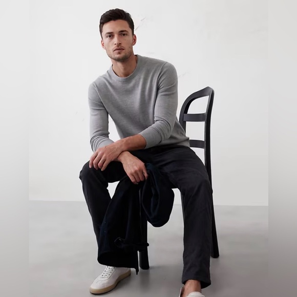 •NWT•Banana Republic Men’s 100% Merino Wool SweaterGreyXXL